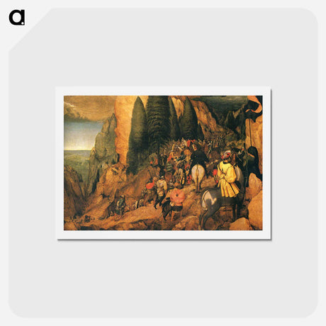 アートポストカード-Conversion of St. Paul - ピーター ブリューゲル Postcard.