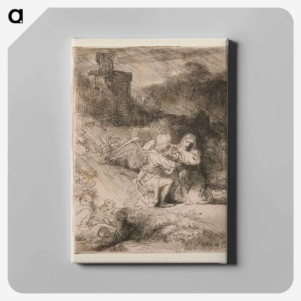The Agony in the Garden - Rembrandt van Rijn Canvas.
