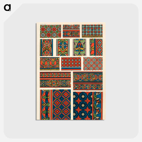 アートポストカード-Grammar of Ornament Pattern Illustration
 - 装飾の文法 Postcard.