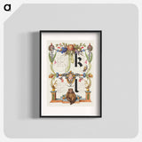 アートポスター-Guide for Constructing the Letters k and l from Mira Calligraphiae Monumenta
 - 書道のお手本 Poster.