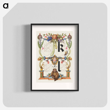 アートポスター-Guide for Constructing the Letters k and l from Mira Calligraphiae Monumenta
 - 書道のお手本 Poster.