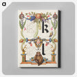 アートパネル-Guide for Constructing the Letters k and l from Mira Calligraphiae Monumenta
 - 書道のお手本 Canvas.