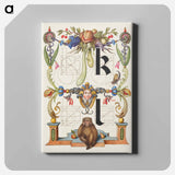 アートパネル-Guide for Constructing the Letters k and l from Mira Calligraphiae Monumenta
 - 書道のお手本 Canvas.