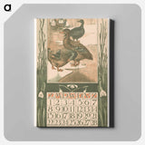 Kalenderblad februari met eenden - テオ ヴァン ホイテマ Canvas.
