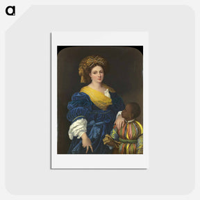 アートポストカード-Portrait of Laura de Dianti - ティツィアーノ ヴェチェッリオ Postcard.
