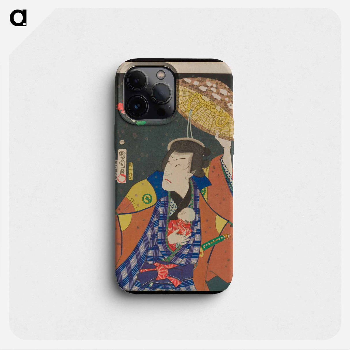 Twilight Snow of the Hakone Mountains: Actor Bandō Hikosaburō V as Jintō Tokujirō - 豊原 国周 Phone Case.