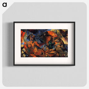 アートポスター-Nude (complementary model of form-color) - ウンベルト ボッチョーニ  Poster.