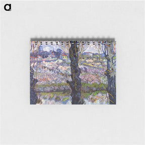 アートメモ帳-View of Arles, Flowering Orchards - フィンセント ファン ゴッホ Memo.