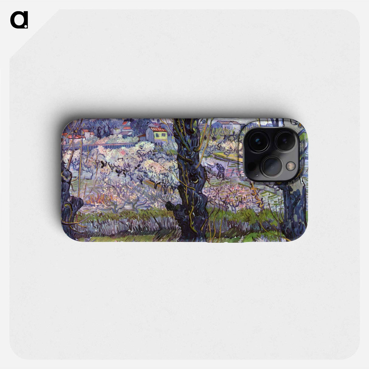 View of Arles, Flowering Orchards - フィンセント ファン ゴッホ Phone Case.