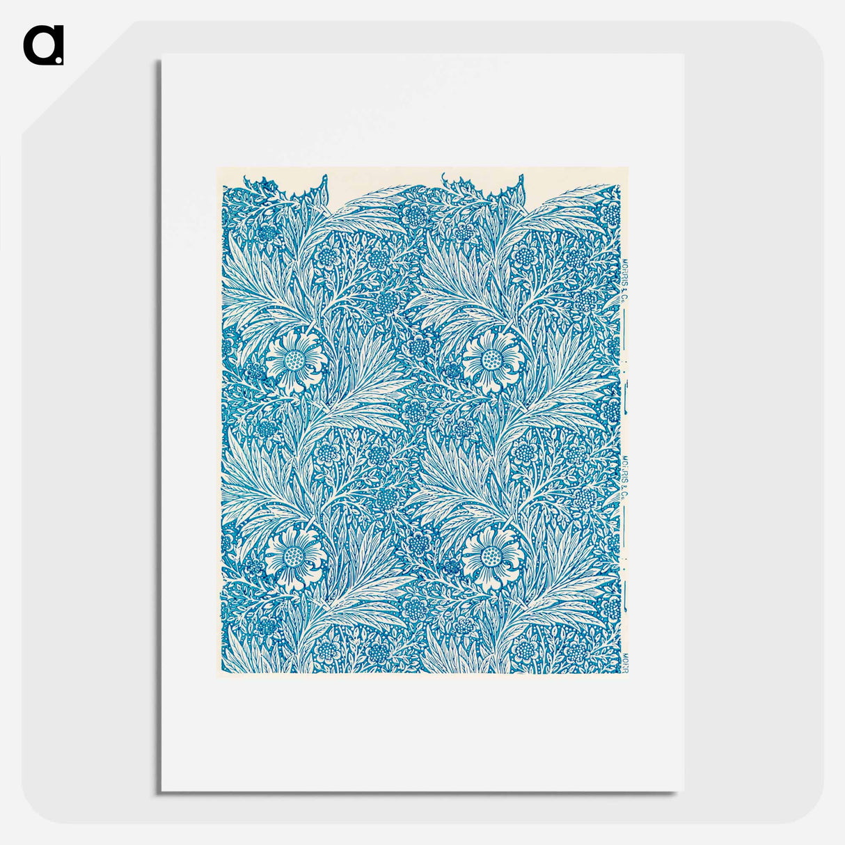 Blue Marigold - William Morris Poster.