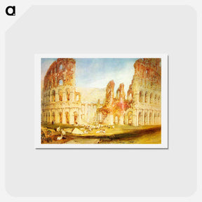 アートポストカード-Rome, The Colosseum - ウィリアム ターナー Postcard.