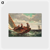 アートポストカード-Breezing Up, A Fair Wind - ウィンスロー ホーマー Postcard.