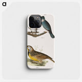 The Belted Kingfisher and The Meadow Lark - ニューヨークの動物学 Phone Case.