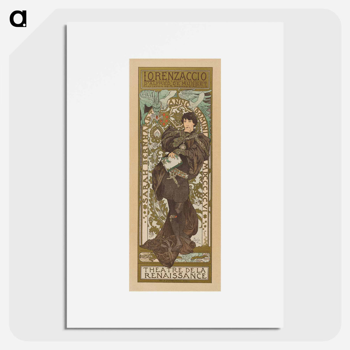 Lorenzaccio - Alphonse Mucha Poster.