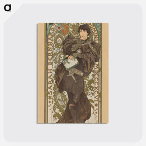 アートポストカード-Lorenzaccio - アルフォンス ミュシャ Postcard.