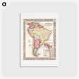 アートポストカード-Map of South America, showing its political divisions - アンティーク地図 Postcard.