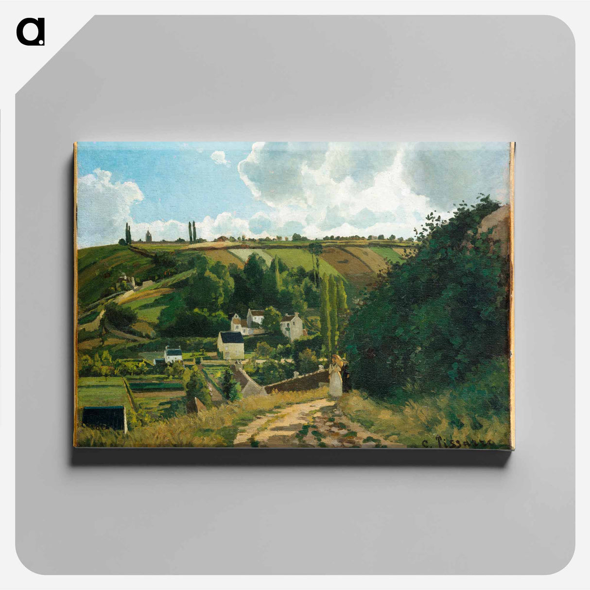 Jalais Hill, Pontoise - カミーユ ピサロ Canvas.