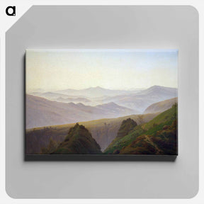 アートパネル-Morning in the Mountains - カスパー ダーヴィト フリードリヒ Canvas.