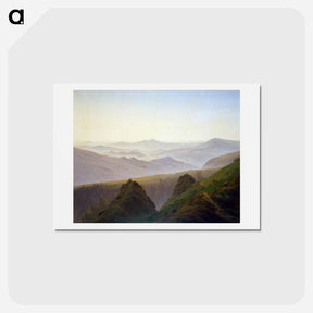 アートポストカード-Morning in the Mountains - カスパー ダーヴィト フリードリヒ Postcard.