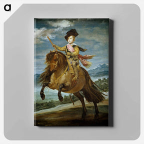 アートパネル-Prince Balthasar Carlos on horseback - ディエゴ ベラスケス Canvas.