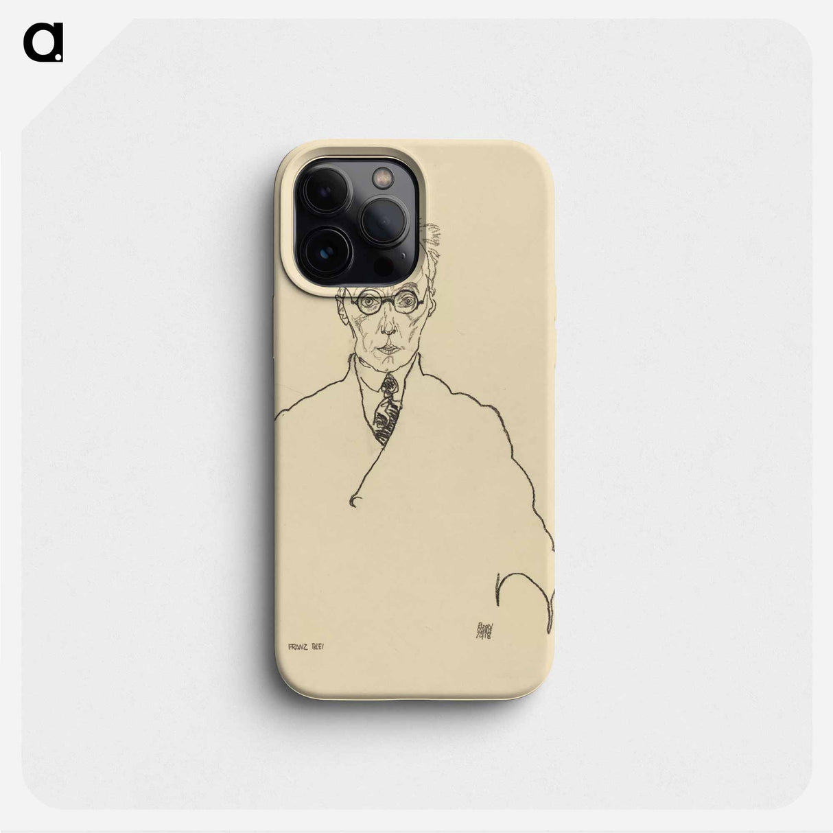 Portrait of the writer Franz Blei by Egon Schiele - Egon Schiele Phone Case.