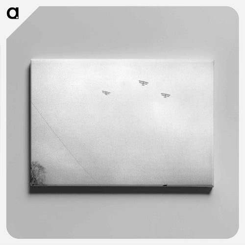 Airplanes in flight above Hendon, London - エリック リー ジョンソン Canvas.