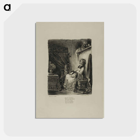 アートポストカード-イエロー - ウジェーヌ ドラクロワ Postcard.