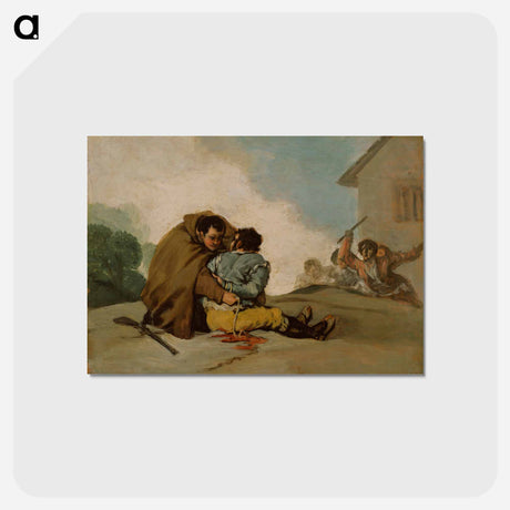 アートポストカード-Friar Pedro Binds El Maragato with a Rope - フランシスコ デ ゴヤ Postcard.