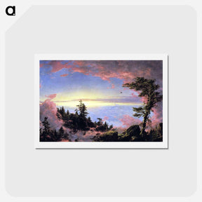 アートポストカード-Above the Clouds at Sunrise - フレデリック エドウィン チャーチ Postcard.