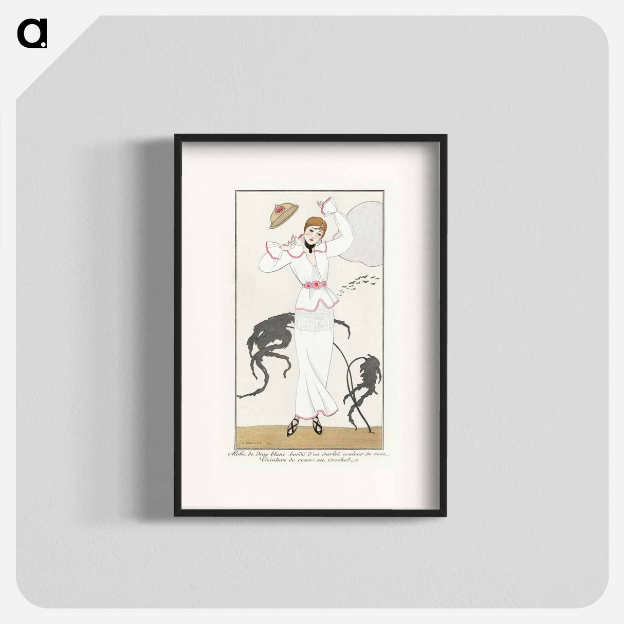 Costumes Parisiens, no.21: Robe de drap blanc - ジョージ バービエ Poster.