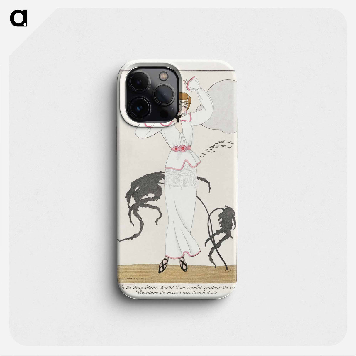 Costumes Parisiens, no.21: Robe de drap blanc - ジョルジュ バルビエ Phone Case.