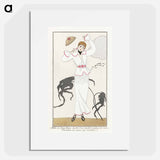 Costumes Parisiens, no.21: Robe de drap blanc - ジョージ バービエ Poster.