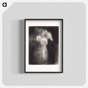 アートポスター-Roses in a Vase - ジョルジュ スーラ Poster.