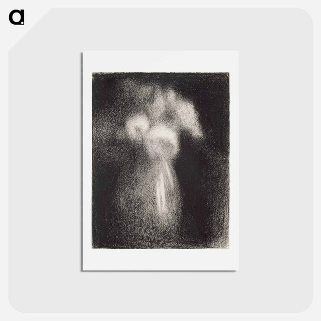 アートポストカード-Roses in a Vase - ジョルジュ スーラ Postcard.