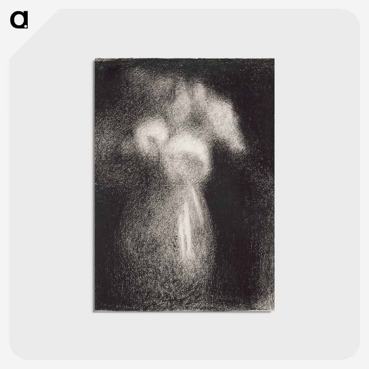 アートポストカード-Roses in a Vase - ジョルジュ スーラ Postcard.