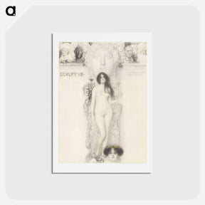 アートポストカード-Sculpture - グスタフ クリムト Postcard.