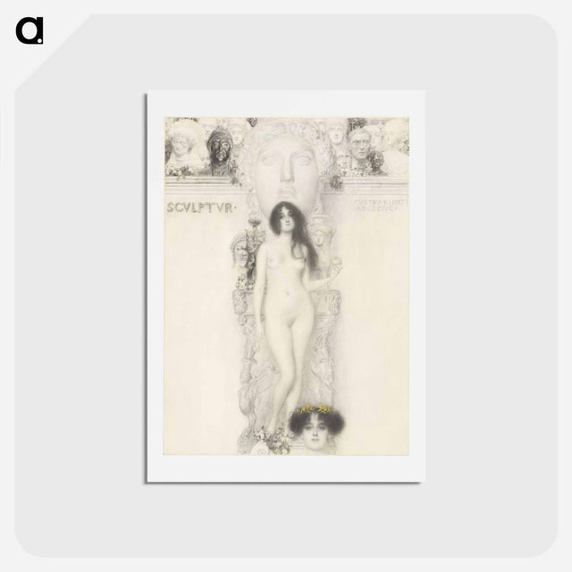 アートポストカード-Sculpture - グスタフ クリムト Postcard.