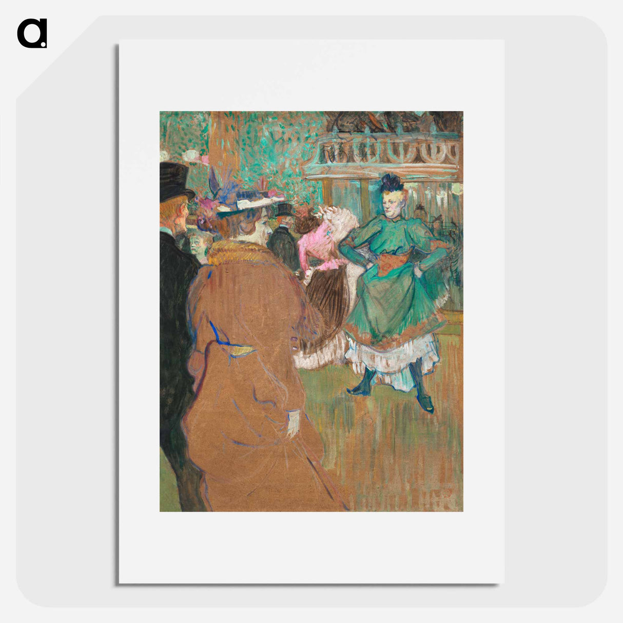 Quadrille at the Moulin Rouge - Henri de Toulouse-Lautrec Poster.