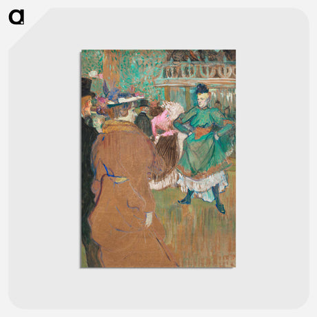 アートポストカード-Quadrille at the Moulin Rouge - アンリ ド トゥールーズ ロートレック Postcard.