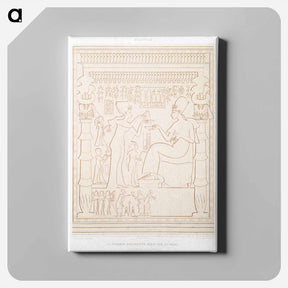 アートパネル-Akhenaten Served by the Queen
 - エジプト美術史 Canvas.