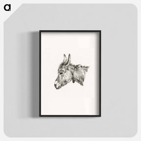 アートポスター-Head of a donkey - ジャン ベルナール Poster.