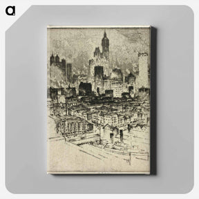 アートパネル-New York, from Brooklyn Bridge
 - ジョセフ ペネル Canvas.