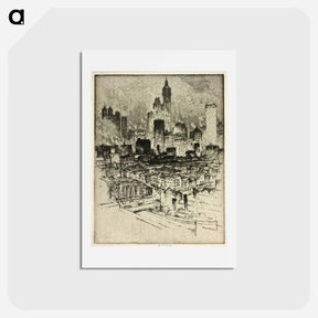 アートポストカード-New York, from Brooklyn Bridge
 - ジョセフ ペネル Postcard.