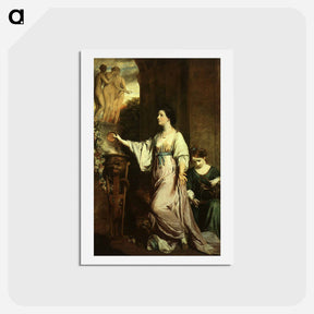 アートポストカード-Lady Sarah Bunbury Sacrificing to the Graces - ジョシュア レノルズ Postcard.