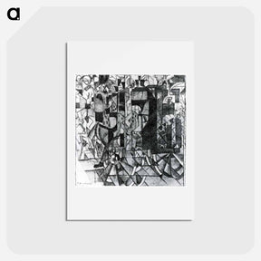 アートポストカード-Moving Carriage - カジミール マレーヴィチ Postcard.
