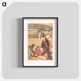 Pleasure Parties in Boats on the Sumida River under the Ryogoku Bridge - 喜多川 歌麿 Poster.