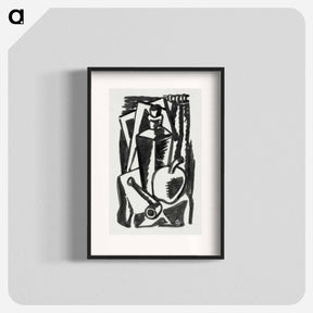 アートポスター-Still life with apple, pipe and bottle - レオ ヘステル Poster.