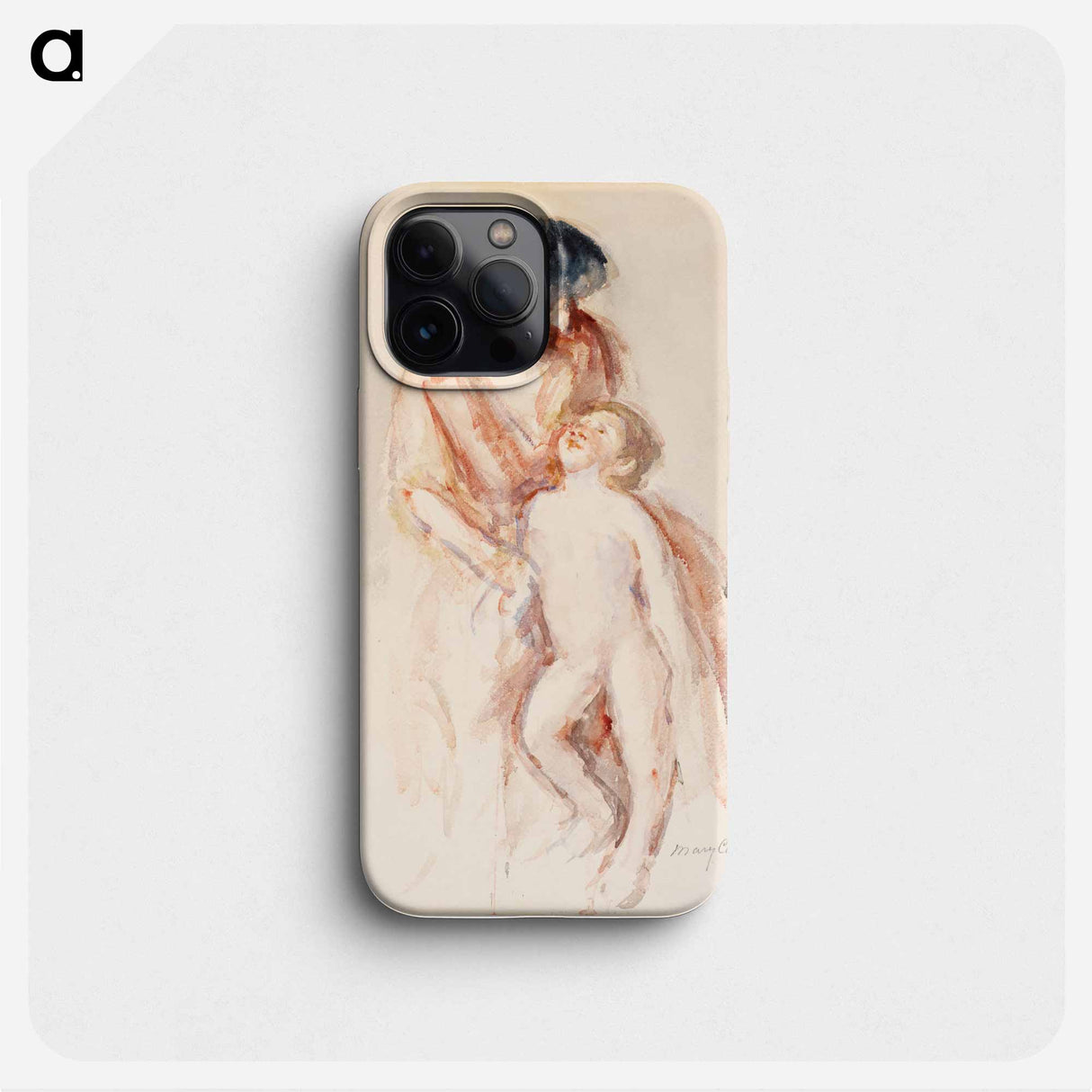 Woman with Nude Boy at Her Left - メアリー カサット Phone Case.