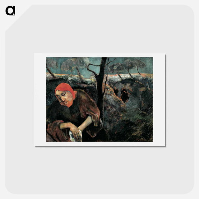 アートポストカード-Christ on the Mount of Olives - ポール ゴーギャン Postcard.