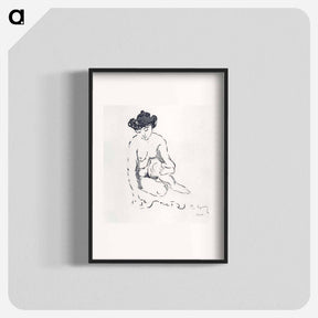 アートポスター-Seated Nude Woman - ポール シニャック Poster.